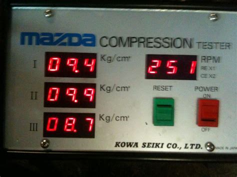 mazda factory rotary compression tester|Compression Tests .